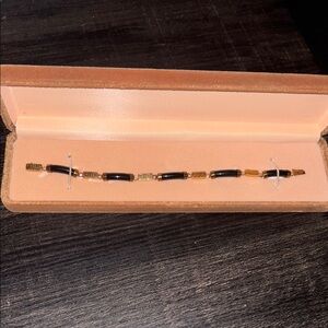 Gold and Black Link Bracelet